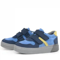 Rakerplus Hakiki Deri Lacivert Cırtlı Erkek Çocuk Spor Ayakkabı