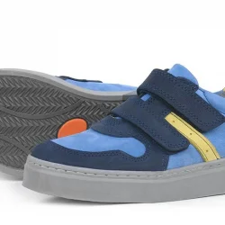 Rakerplus Hakiki Deri Lacivert Cırtlı Erkek Çocuk Spor Ayakkabı