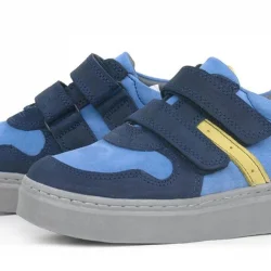 Rakerplus Hakiki Deri Lacivert Cırtlı Erkek Çocuk Spor Ayakkabı