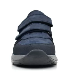 Rakerplus Hakiki Deri Lacivert Cırtlı Gri Tabanlı Çocuk Sneakers Spor Ayakkabı