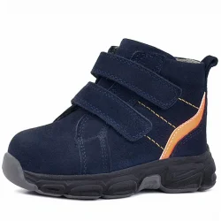 Rakerplus Hakiki Deri Lacivert Cırtlı Spor Erkek Bebek Bot