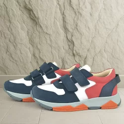 Rakerplus Hakiki Deri Lacivert Çocuk Sneakers Spor Ayakkabı