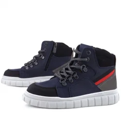 Rakerplus Hakiki Deri Lacivert Fermuarlı Erkek Çocuk Bot