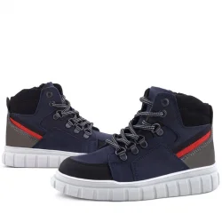 Rakerplus Hakiki Deri Lacivert Fermuarlı Erkek Çocuk Bot