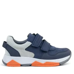Rakerplus Hakiki Deri Lacivert Gri Çocuk Sneakers Spor Ayakkabı