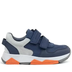 Rakerplus Hakiki Deri Lacivert Gri Çocuk Sneakers Spor Ayakkabı