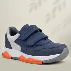 Rakerplus Hakiki Deri Lacivert Gri Çocuk Sneakers Spor Ayakkabı