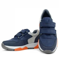 Rakerplus Hakiki Deri Lacivert Gri Çocuk Sneakers Spor Ayakkabı