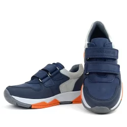 Rakerplus Hakiki Deri Lacivert Gri Çocuk Sneakers Spor Ayakkabı
