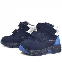 Rakerplus Hakiki Deri Lacivert Nubuk Bebek Spor Bot Ayakkabı