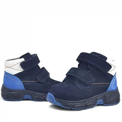 Rakerplus Hakiki Deri Lacivert Nubuk Bebek Spor Bot Ayakkabı