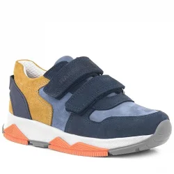 Rakerplus Hakiki Deri Lacivert Taba Çocuk Sneakers Spor Ayakkabı