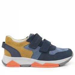 Rakerplus Hakiki Deri Lacivert Taba Çocuk Sneakers Spor Ayakkabı