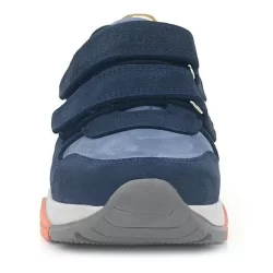 Rakerplus Hakiki Deri Lacivert Taba Çocuk Sneakers Spor Ayakkabı