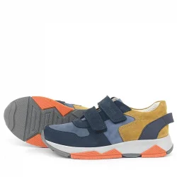 Rakerplus Hakiki Deri Lacivert Taba Çocuk Sneakers Spor Ayakkabı