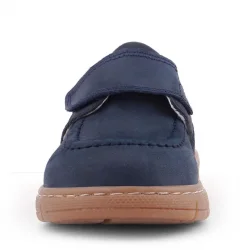 Rakerplus Hakiki Deri Lacivert Yeşil Cırt Cırtlı Bebek Bot