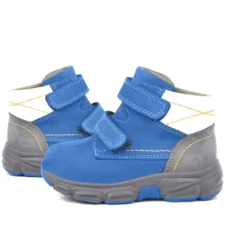 Rakerplus Hakiki Deri Mavi Bebek Spor Bot Ayakkabı
