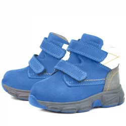 Rakerplus Hakiki Deri Mavi Bebek Spor Bot Ayakkabı