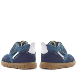 Rakerplus Hakiki Deri Mavi Cırt Cırtlı Bebek Bot