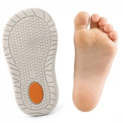 Rakerplus Hakiki Deri Mavi Turuncu Cırt Cırtlı Bebek Sandalet