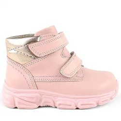 Rakerplus Hakiki Deri Pembe Cırtlı Kız Bebek Bot