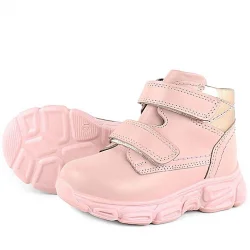 Rakerplus Hakiki Deri Pembe Cırtlı Kız Bebek Bot