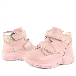 Rakerplus Hakiki Deri Pembe Cırtlı Kız Bebek Bot