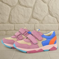 Rakerplus Hakiki Deri Pembe Çocuk Sneakers Spor Ayakkabı