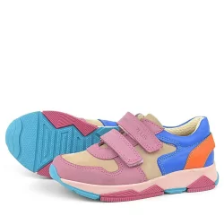 Rakerplus Hakiki Deri Pembe Çocuk Sneakers Spor Ayakkabı