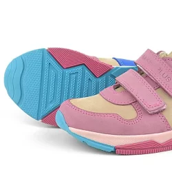 Rakerplus Hakiki Deri Pembe Çocuk Sneakers Spor Ayakkabı