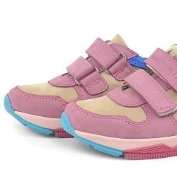 Rakerplus Hakiki Deri Pembe Çocuk Sneakers Spor Ayakkabı