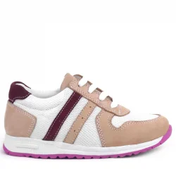 Rakerplus Hakiki Deri Pembe Fuşya Tabanlı Kız Çocuk Günlük Spor Ayakkabı