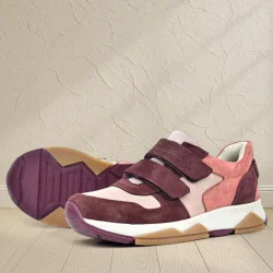 Rakerplus Hakiki Deri Pudra Bordo Çocuk Sneakers Spor Ayakkabı