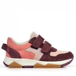 Rakerplus Hakiki Deri Pudra Bordo Çocuk Sneakers Spor Ayakkabı