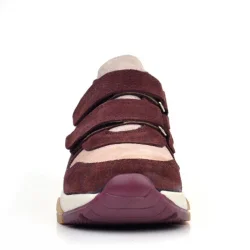 Rakerplus Hakiki Deri Pudra Bordo Çocuk Sneakers Spor Ayakkabı