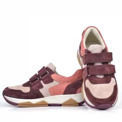 Rakerplus Hakiki Deri Pudra Bordo Çocuk Sneakers Spor Ayakkabı