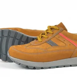 Rakerplus Hakiki Deri Sarı Bağcıklı Erkek Çocuk Spor Okul Ayakkabı