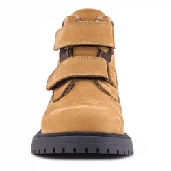 Rakerplus Hakiki Deri Sarı Cırt Cırtlı Kışlık Çocuk Bot