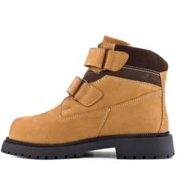 Rakerplus Hakiki Deri Sarı Cırt Cırtlı Kışlık Çocuk Bot