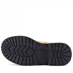 Rakerplus Hakiki Deri Sarı Cırt Cırtlı Kışlık Çocuk Bot