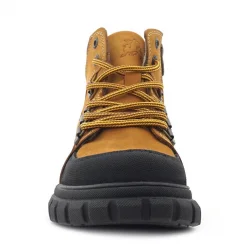 Rakerplus Hakiki Deri Sarı Kahverengi Fermuarlı Erkek Çocuk Bot