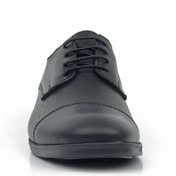 Rakerplus Hakiki Deri Siyah Bağcıklı Çocuk Oxford Klasik Ayakkabı