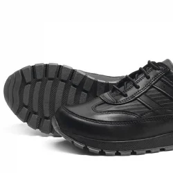 Rakerplus Hakiki Deri Siyah Bağcıklı Erkek Çocuk Spor Okul Ayakkabı