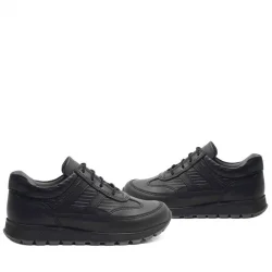 Rakerplus Hakiki Deri Siyah Bağcıklı Erkek Çocuk Spor Okul Ayakkabı