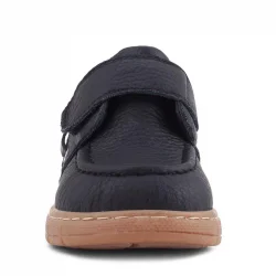 Rakerplus Hakiki Deri Siyah Cırt Cırtlı Bebek Bot