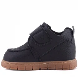 Rakerplus Hakiki Deri Siyah Cırt Cırtlı Bebek Bot