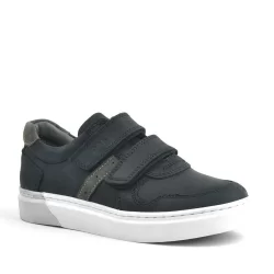 Rakerplus Hakiki Deri Siyah Cırtlı Erkek Çocuk Sneaker