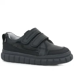 Rakerplus Hakiki Deri Siyah Cırtlı Günlük Spor Çocuk Okul Ayakkabı