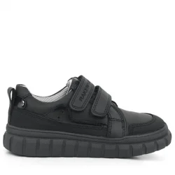 Rakerplus Hakiki Deri Siyah Cırtlı Günlük Spor Çocuk Okul Ayakkabı