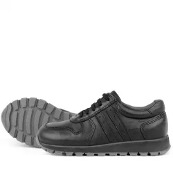 Rakerplus Hakiki Deri Siyah Çocuk Spor Ayakkabı